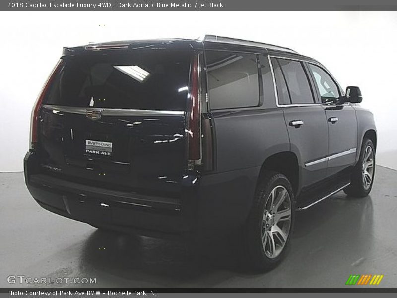 Dark Adriatic Blue Metallic / Jet Black 2018 Cadillac Escalade Luxury 4WD