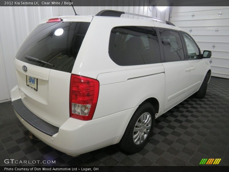 Clear White / Beige 2012 Kia Sedona LX