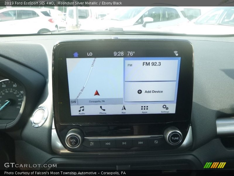 Moondust Silver Metallic / Ebony Black 2019 Ford EcoSport SES 4WD