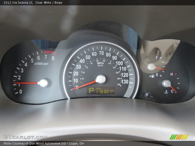 Clear White / Beige 2012 Kia Sedona LX