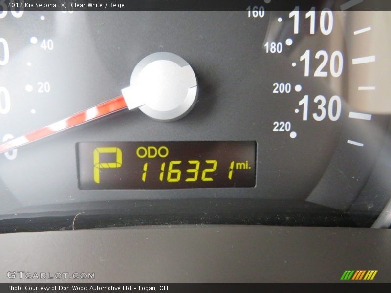 Clear White / Beige 2012 Kia Sedona LX