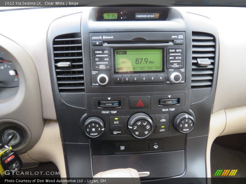Clear White / Beige 2012 Kia Sedona LX