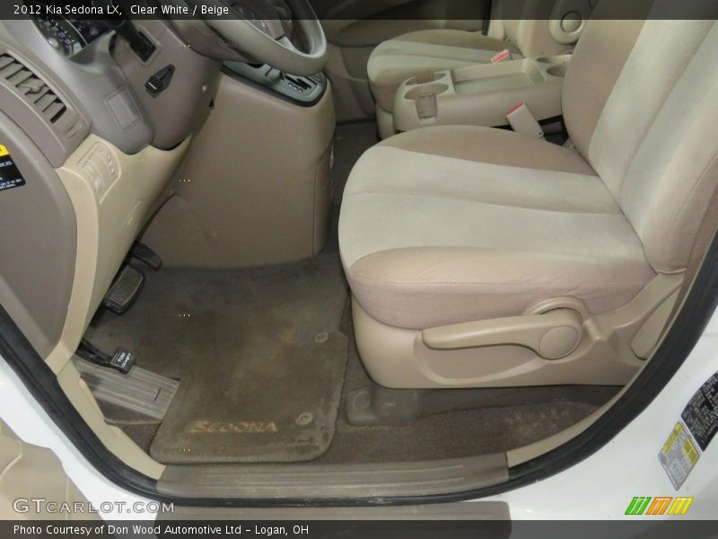 Clear White / Beige 2012 Kia Sedona LX