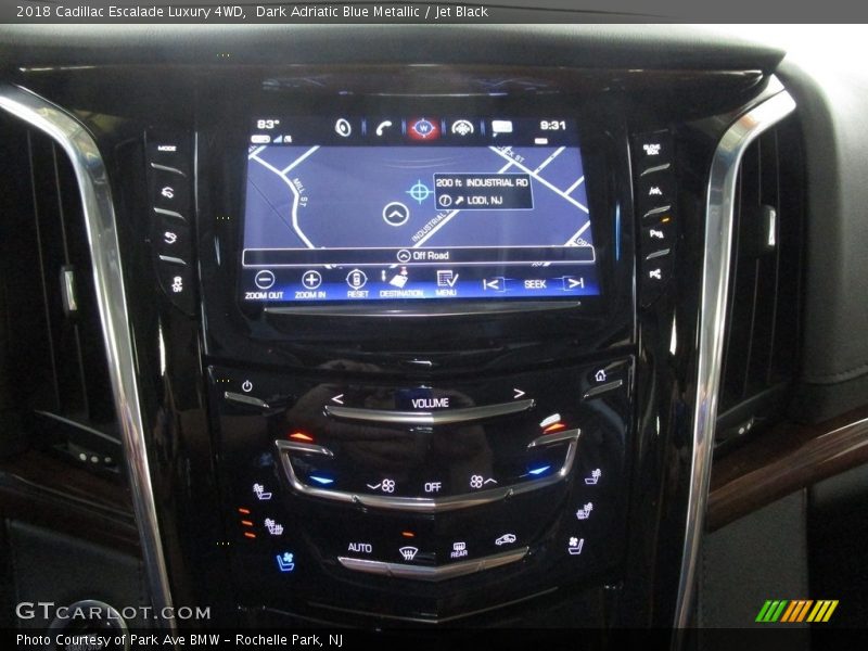 Dark Adriatic Blue Metallic / Jet Black 2018 Cadillac Escalade Luxury 4WD