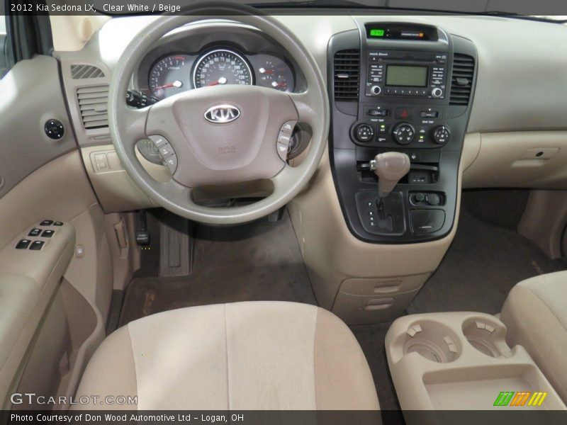 Clear White / Beige 2012 Kia Sedona LX