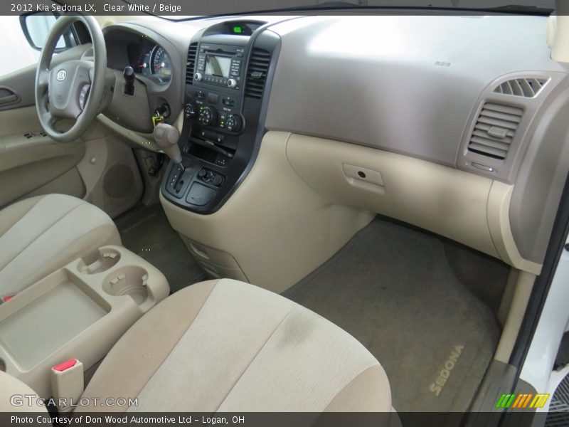 Clear White / Beige 2012 Kia Sedona LX