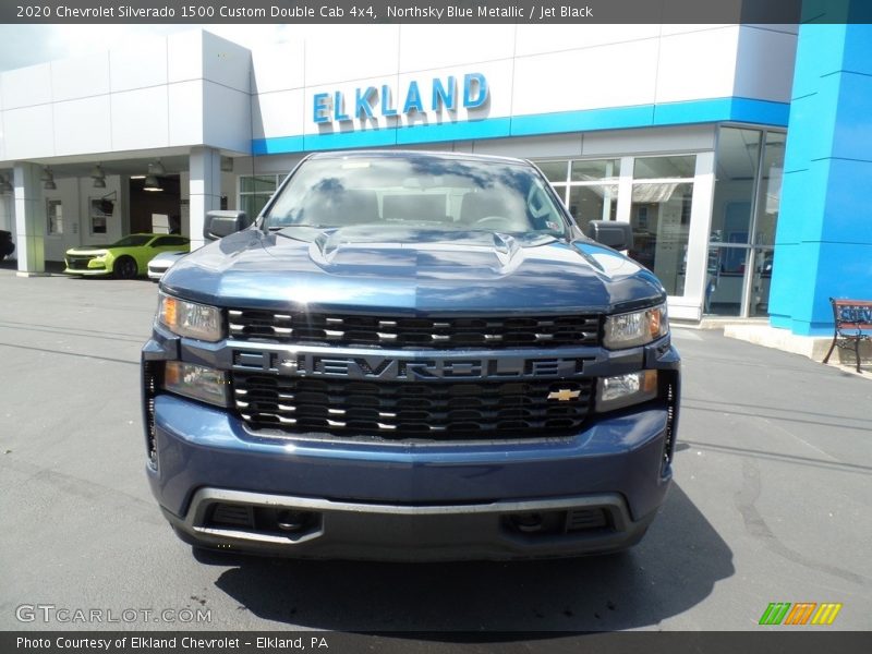 Northsky Blue Metallic / Jet Black 2020 Chevrolet Silverado 1500 Custom Double Cab 4x4