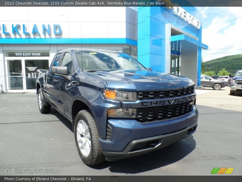 Northsky Blue Metallic / Jet Black 2020 Chevrolet Silverado 1500 Custom Double Cab 4x4