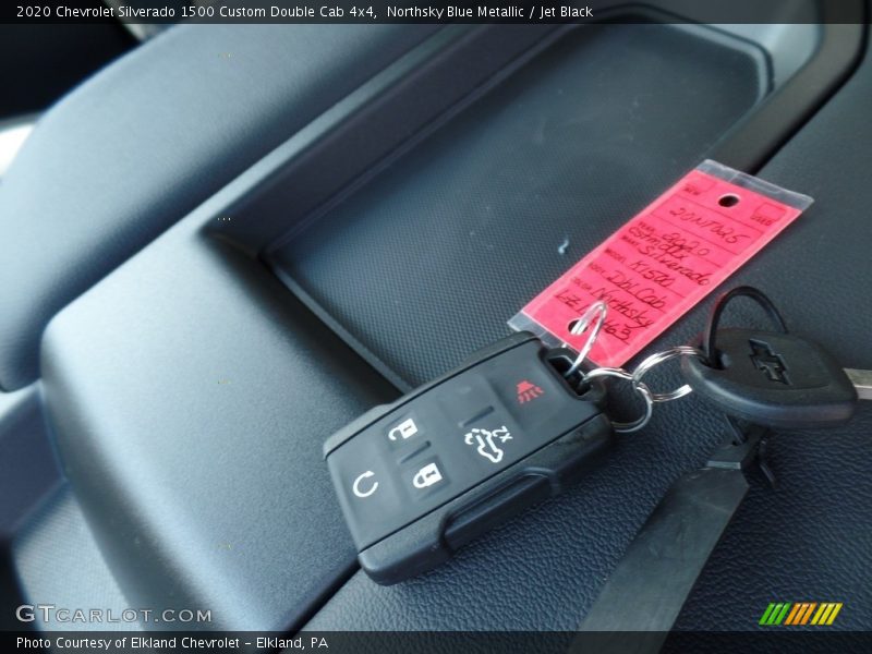 Northsky Blue Metallic / Jet Black 2020 Chevrolet Silverado 1500 Custom Double Cab 4x4