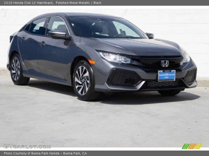 Polished Metal Metallic / Black 2019 Honda Civic LX Hatchback