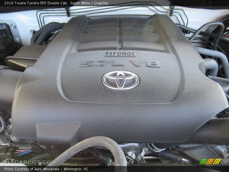 Super White / Graphite 2019 Toyota Tundra SR5 Double Cab