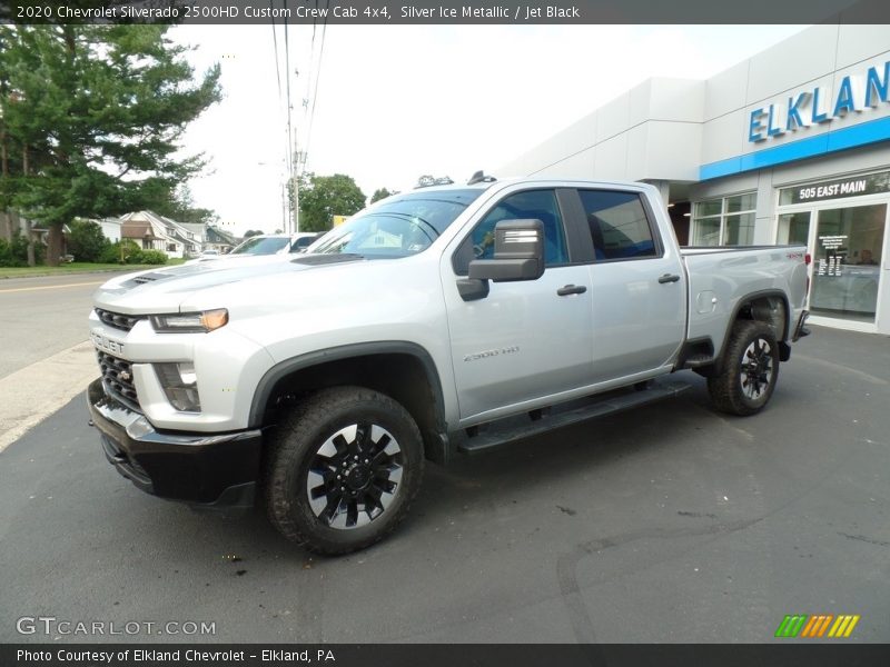 Silver Ice Metallic / Jet Black 2020 Chevrolet Silverado 2500HD Custom Crew Cab 4x4