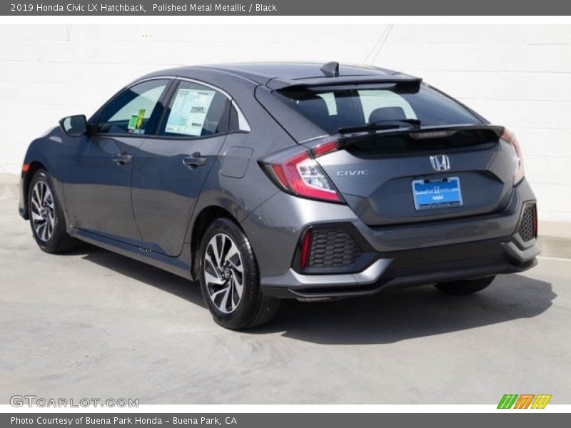 Polished Metal Metallic / Black 2019 Honda Civic LX Hatchback