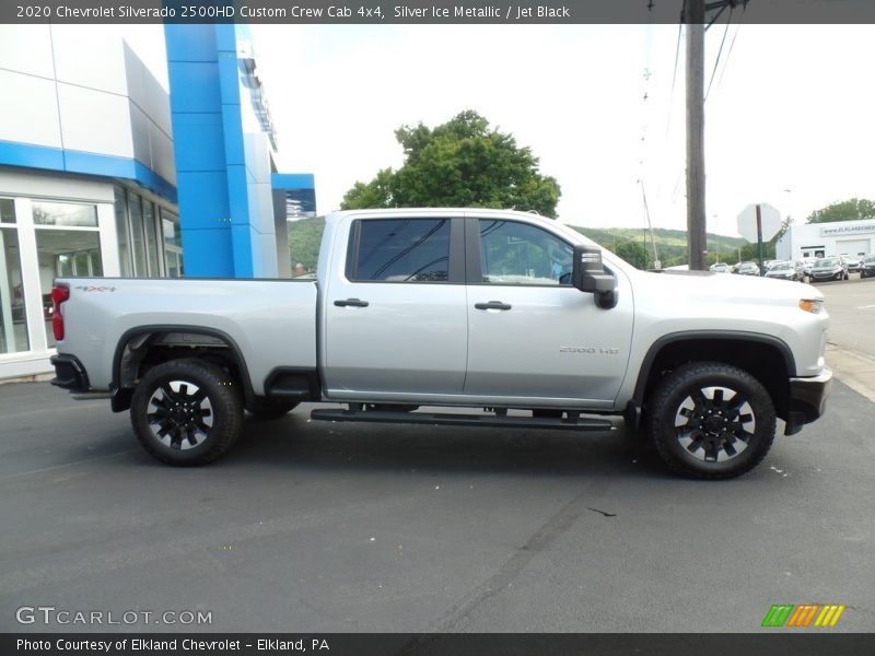 Silver Ice Metallic / Jet Black 2020 Chevrolet Silverado 2500HD Custom Crew Cab 4x4