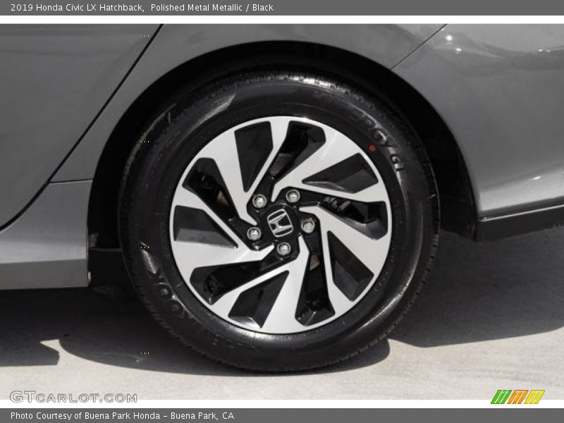 Polished Metal Metallic / Black 2019 Honda Civic LX Hatchback
