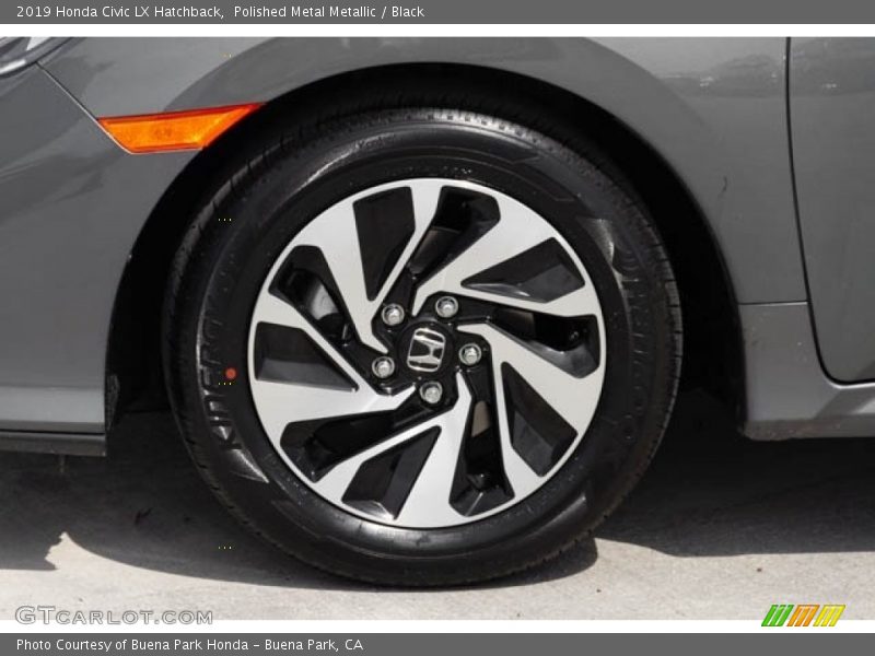 Polished Metal Metallic / Black 2019 Honda Civic LX Hatchback