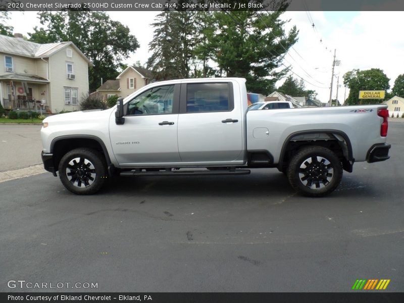 Silver Ice Metallic / Jet Black 2020 Chevrolet Silverado 2500HD Custom Crew Cab 4x4