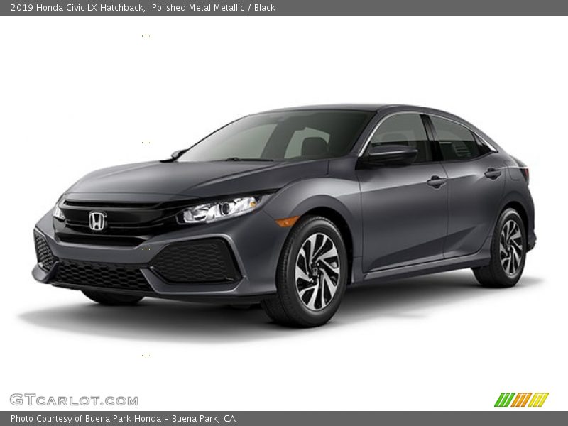 Polished Metal Metallic / Black 2019 Honda Civic LX Hatchback