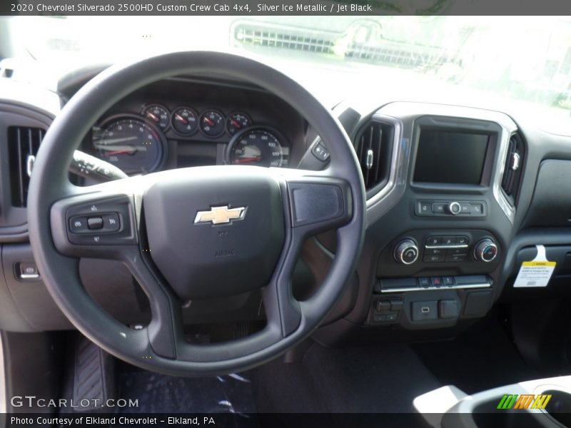 Silver Ice Metallic / Jet Black 2020 Chevrolet Silverado 2500HD Custom Crew Cab 4x4