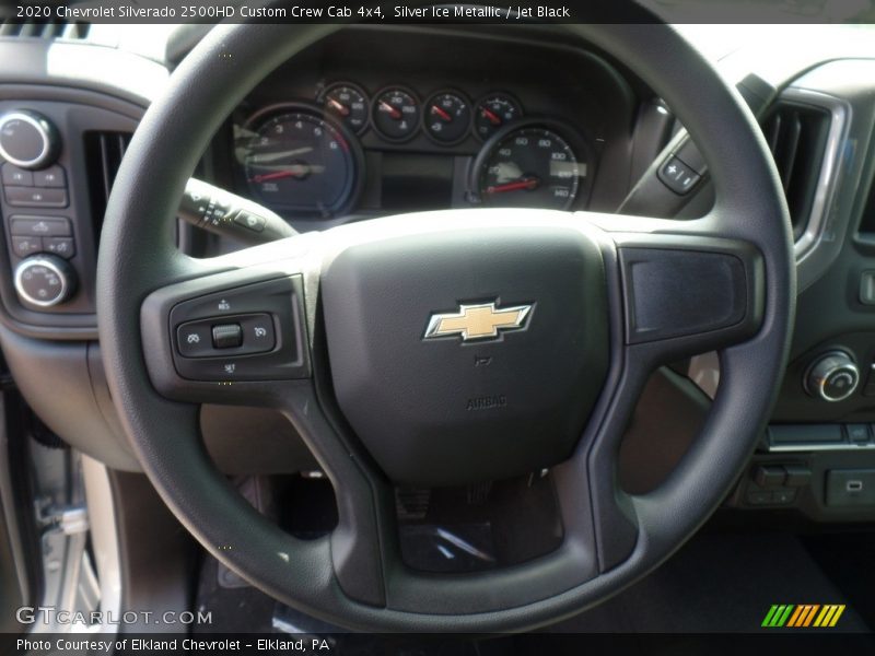 Silver Ice Metallic / Jet Black 2020 Chevrolet Silverado 2500HD Custom Crew Cab 4x4