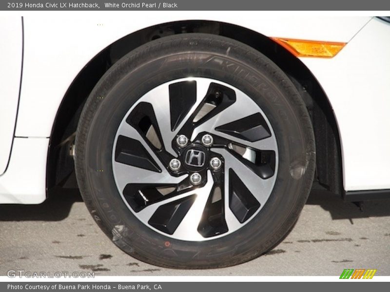 White Orchid Pearl / Black 2019 Honda Civic LX Hatchback