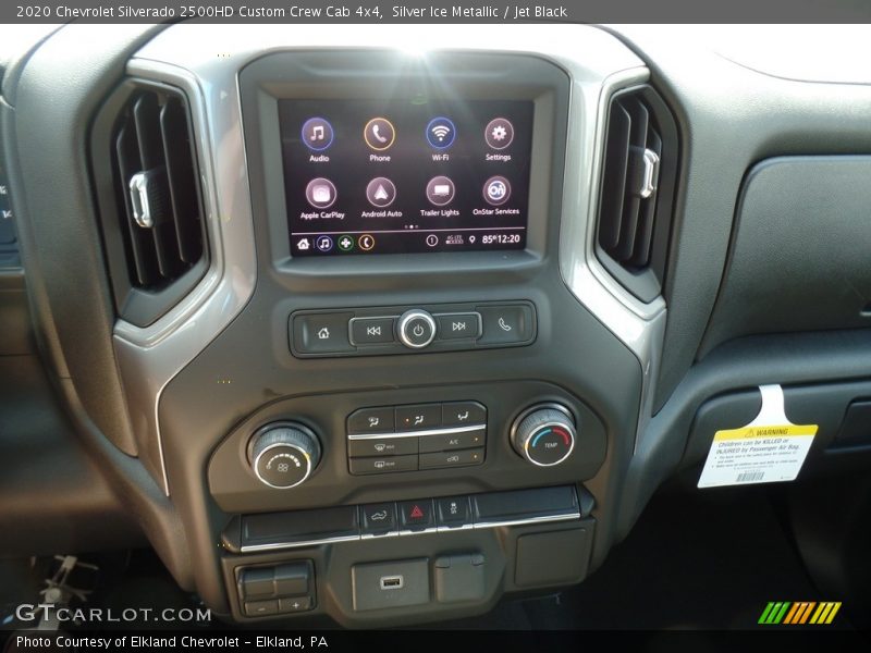 Silver Ice Metallic / Jet Black 2020 Chevrolet Silverado 2500HD Custom Crew Cab 4x4