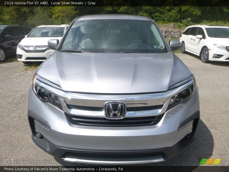 Lunar Silver Metallic / Gray 2019 Honda Pilot EX AWD