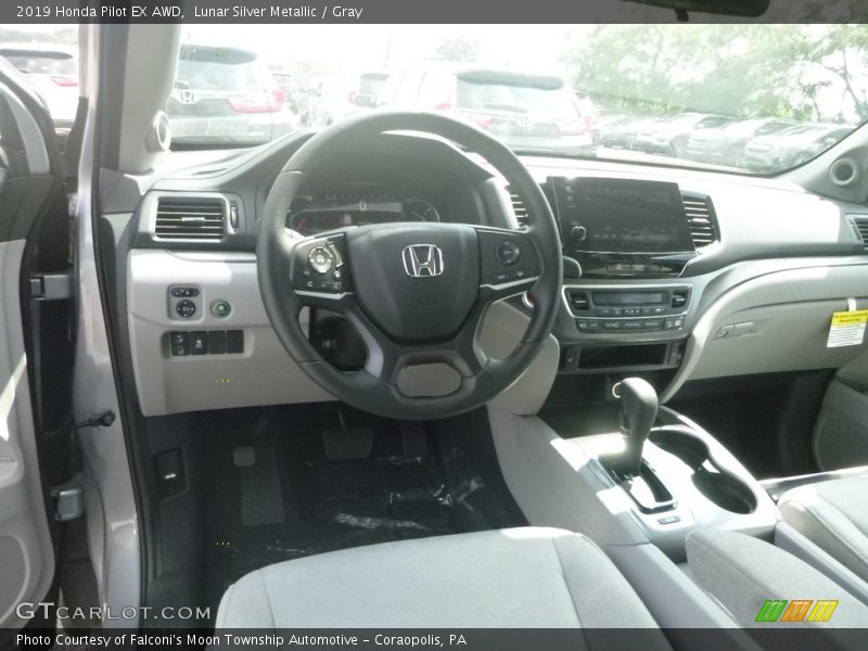 Lunar Silver Metallic / Gray 2019 Honda Pilot EX AWD