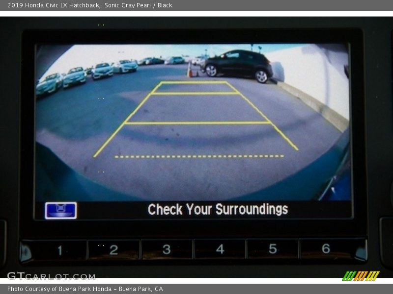 Sonic Gray Pearl / Black 2019 Honda Civic LX Hatchback