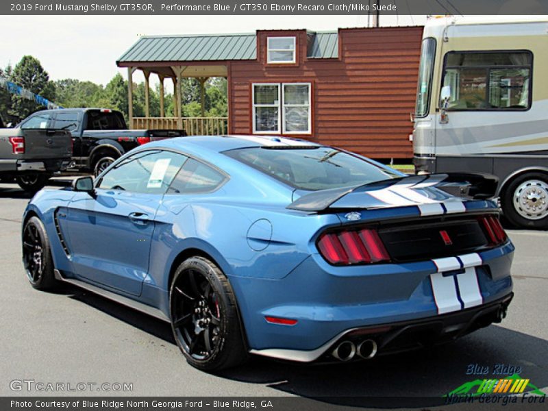 Performance Blue / GT350 Ebony Recaro Cloth/Miko Suede 2019 Ford Mustang Shelby GT350R