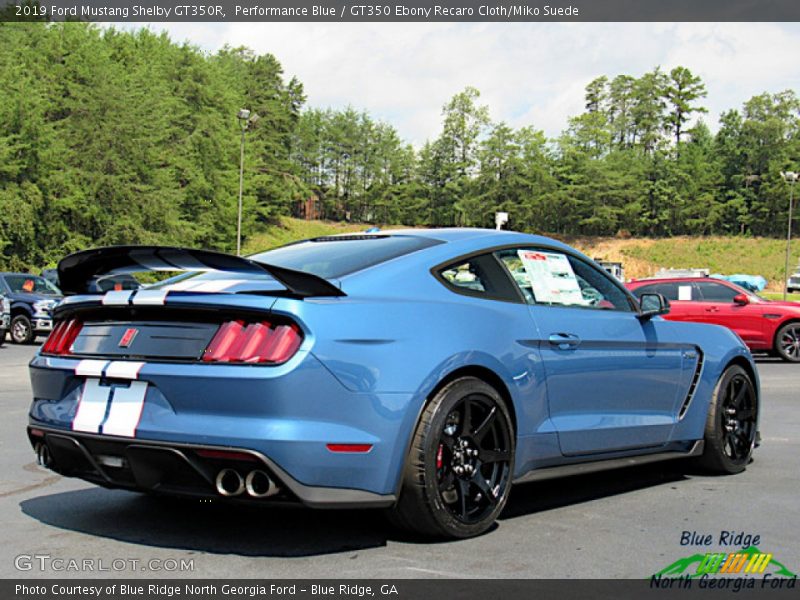 Performance Blue / GT350 Ebony Recaro Cloth/Miko Suede 2019 Ford Mustang Shelby GT350R