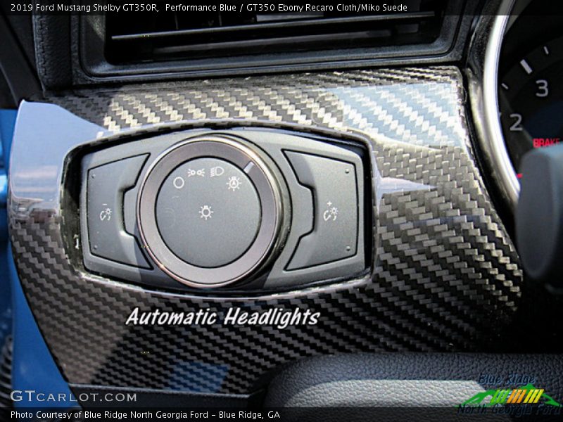 Performance Blue / GT350 Ebony Recaro Cloth/Miko Suede 2019 Ford Mustang Shelby GT350R
