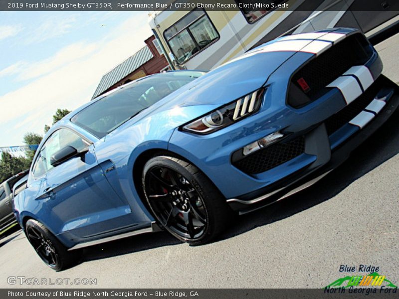 Performance Blue / GT350 Ebony Recaro Cloth/Miko Suede 2019 Ford Mustang Shelby GT350R