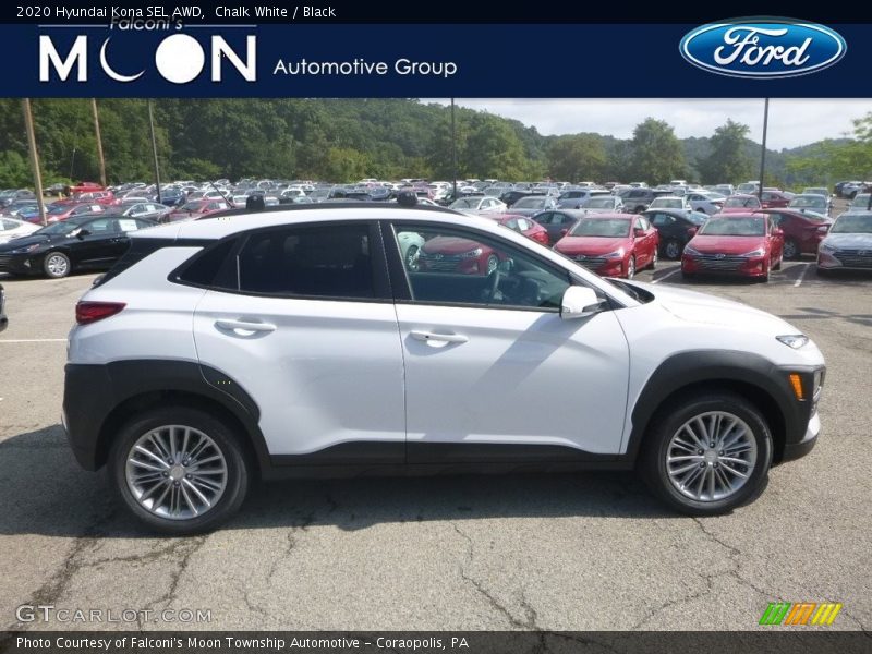 Chalk White / Black 2020 Hyundai Kona SEL AWD