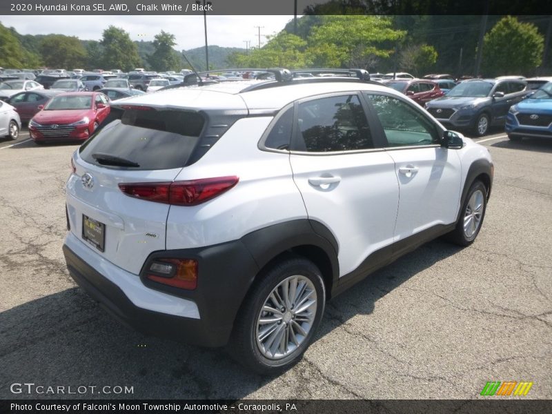 Chalk White / Black 2020 Hyundai Kona SEL AWD