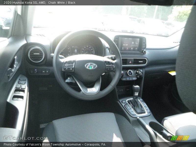 Chalk White / Black 2020 Hyundai Kona SEL AWD