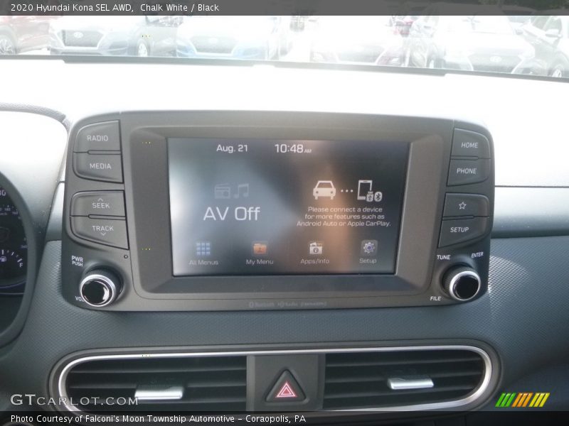 Chalk White / Black 2020 Hyundai Kona SEL AWD