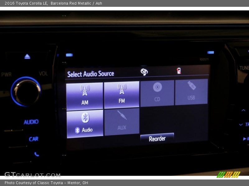 Barcelona Red Metallic / Ash 2016 Toyota Corolla LE