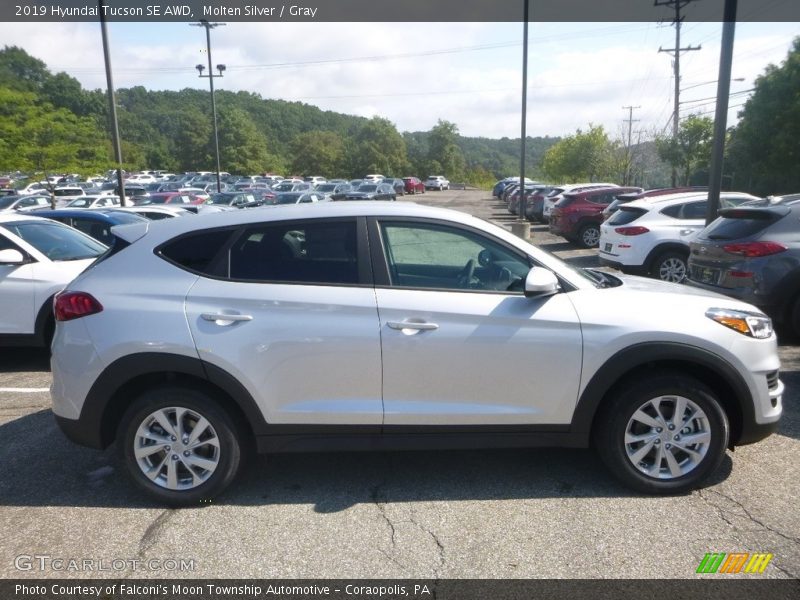 Molten Silver / Gray 2019 Hyundai Tucson SE AWD
