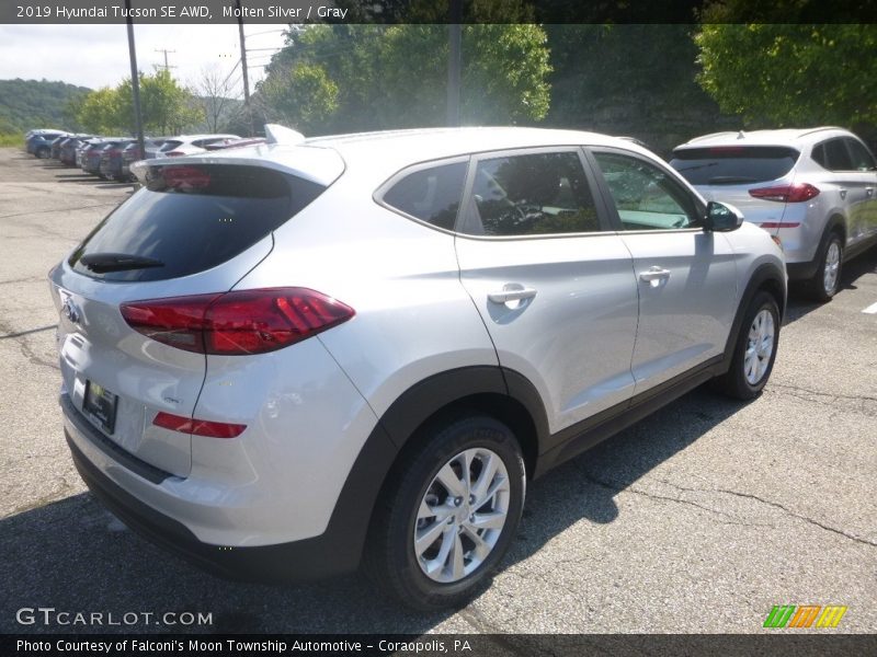 Molten Silver / Gray 2019 Hyundai Tucson SE AWD