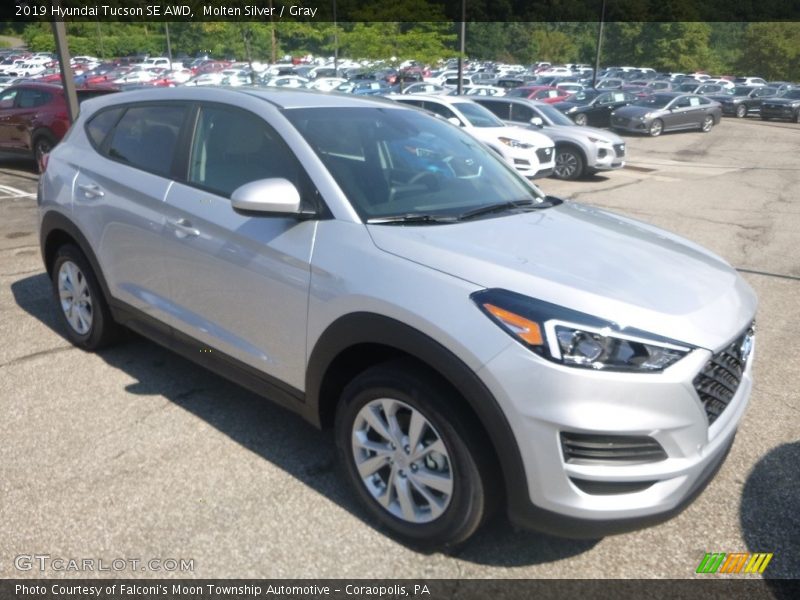 Molten Silver / Gray 2019 Hyundai Tucson SE AWD