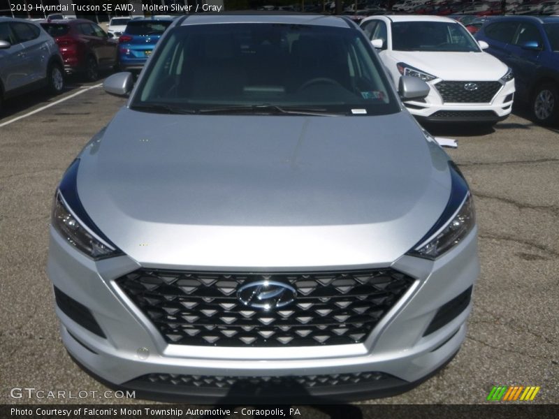 Molten Silver / Gray 2019 Hyundai Tucson SE AWD