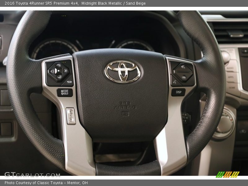 Midnight Black Metallic / Sand Beige 2016 Toyota 4Runner SR5 Premium 4x4