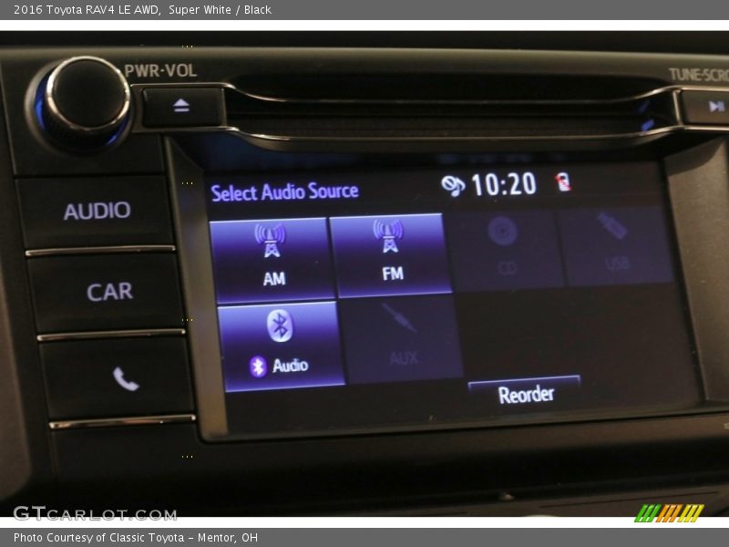 Super White / Black 2016 Toyota RAV4 LE AWD