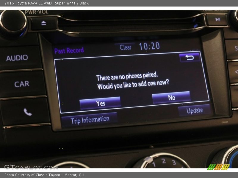 Super White / Black 2016 Toyota RAV4 LE AWD