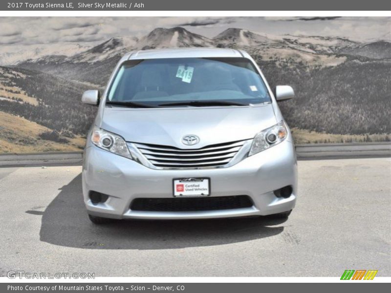 Silver Sky Metallic / Ash 2017 Toyota Sienna LE