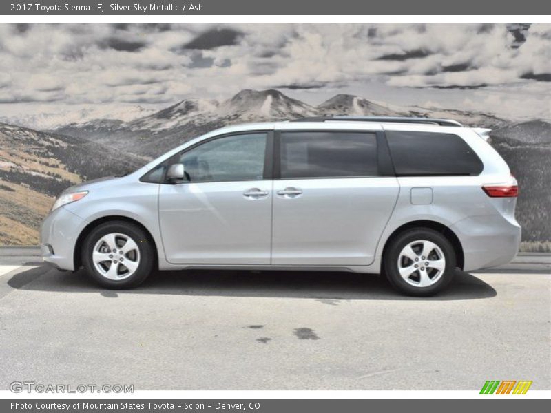 Silver Sky Metallic / Ash 2017 Toyota Sienna LE