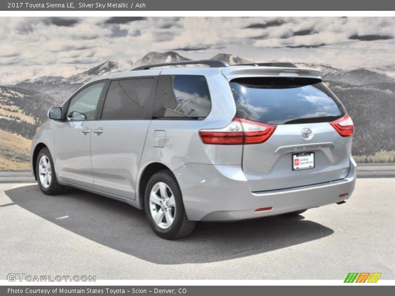 Silver Sky Metallic / Ash 2017 Toyota Sienna LE