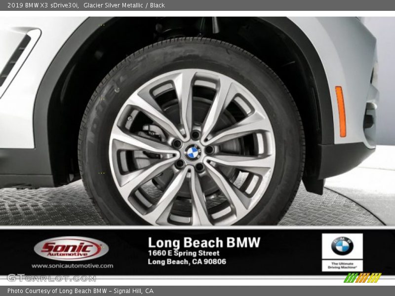 Glacier Silver Metallic / Black 2019 BMW X3 sDrive30i