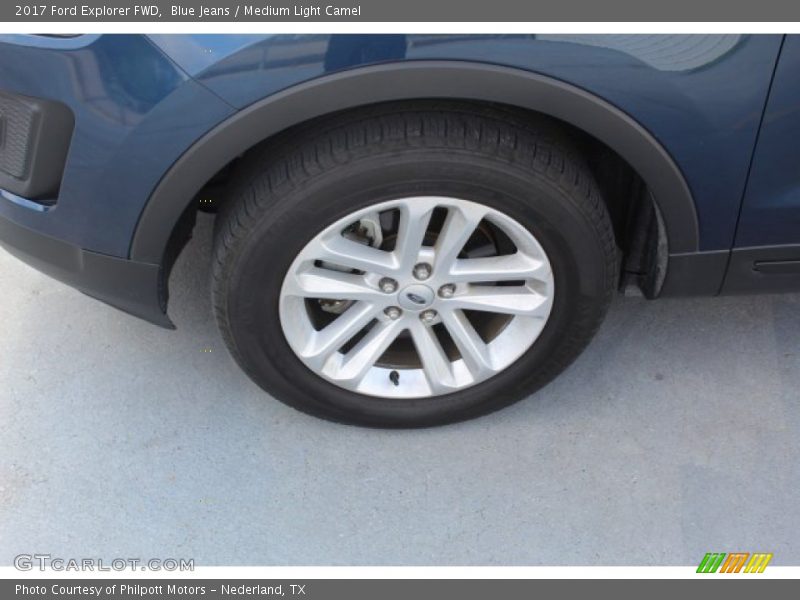 Blue Jeans / Medium Light Camel 2017 Ford Explorer FWD